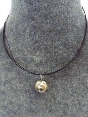 SAFARI AFRICA ELEPHANT HAIR 925 ORB  W/RED AGATE & OGHAM /RUNES NECKLACE L